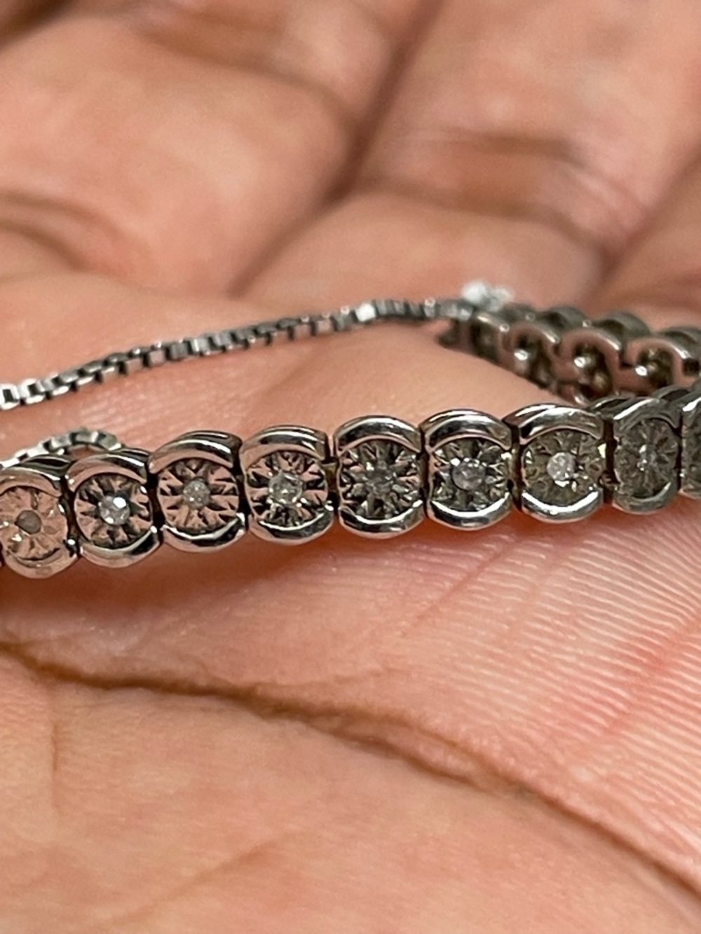 Diamond Tennis Bracelet Sterling Silver